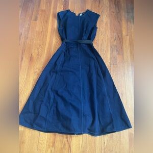 Lanvin Denim Navy Blue Sleeveless Dress